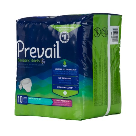 Prevail Bariatric Tab Closure 3XL Disposable Heavy Absorb - Pack/10